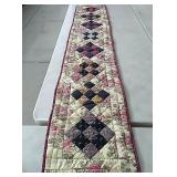Quilted runner approx 14.5"× 71"