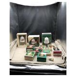 Christmas ornaments. Several are dated hallmark