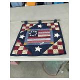 Americana wall hanging approx 25.5"×25". Has