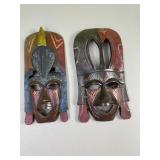 2 African mask wall art