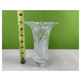 Clear glass vase