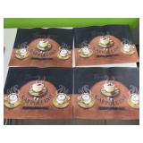 4 cappuccino placemats