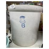 Louisville pottery crock 6 gallon with double