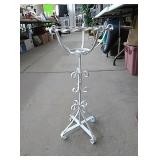 White metal flower stand. Approx 22"tall and