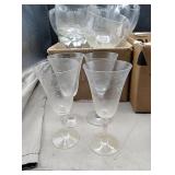 2 boxes of misc glasses