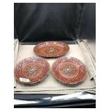 Set of 3 decorative hanging plates,hangers