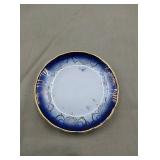 3.25" blue/gold and white plate