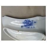 6" blue,gold and white dish