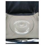 Glass Chip and dip set. Approx 11"