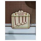 Awesome Porcelain 4 PC Measuring Spoons &  Rack
