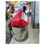 Galvanized Bait Bucket, 1 Gallon Gas can,