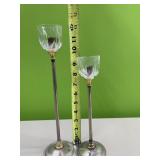 Silverplate candle holders