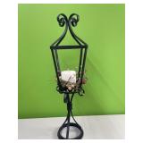 Iron lantern candle holder