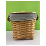 Longaberger basket 2005 with leather handles and