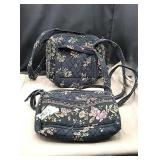 Black floral purse, matching hand bag, &