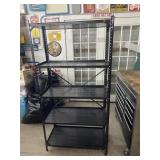5 shelf metal shelving unit - approx 36in wide,