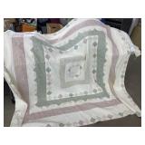 King size quilt pink & green