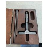 Vintage Lufkin Micrómetro Profundidad Gage Set
