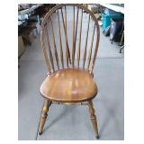 2 Old Windsor Style Wood Chairs 1 needs Repair