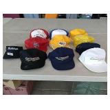 10 hats,one sun visor