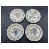 4 decor wine plates