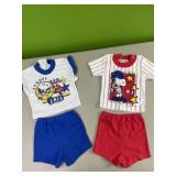2 snoopy infant outfits - 9 months
