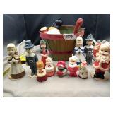 Basket of vintage candles