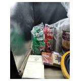 Misc box of cups, plates,napkins,etc