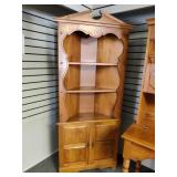 Solid Wood Corner Hutch. Very Nice Condition