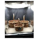Set of three Christmas tree baskets