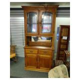 Oak China Cabinet (Cannon Estate)  2 PC.  Approx