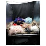 Lots of scarves of all kinds and colors