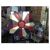 Americana round quilted table cover approx 32"