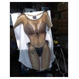 bikini tee shirt complete with belly button ring