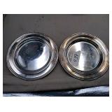 Pair of silver candle holders approx 6.5"