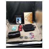 Misc......address book, cards, nail clippers,cell