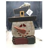 Wooden light up snowman-works