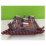 Americana tic tac toe bread basket
