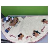 Gingerbread man tree skirt and ornaments
