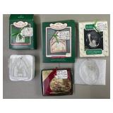 4 hallmark ornaments - 1980s - 2 miniature