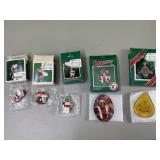 5 hallmark ornaments  - 1980s - sneaker mouse,