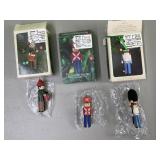 3 hallmark ornaments- 1980s - clothespin drummer