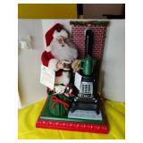 Holiday Santa with Pot Belly Stove  Animated 18"
