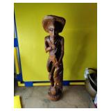 Wood Carved Man 32" Tall