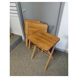 4 Wood Tv Tables Good Condition