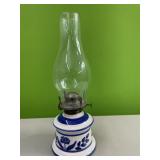 Blue/white oil lamp