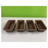 Set of 4 non stick silicone mini loaf pans