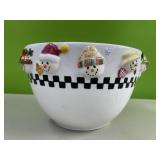 Snowman holidays serving bowl