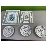 Kathy Hatch fruit decor collection - 3 plates and