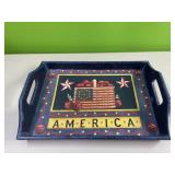 American serving tray- approx 12x17in